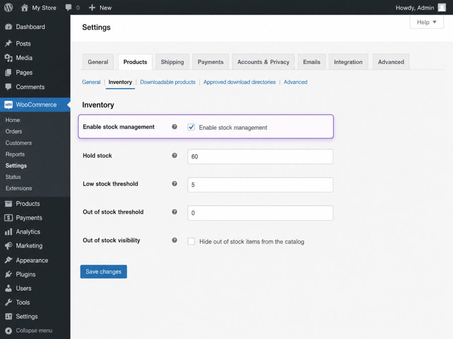 woocommerce dashboard