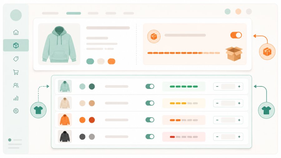 WooCommerce stock managed at product variation level, not only parent